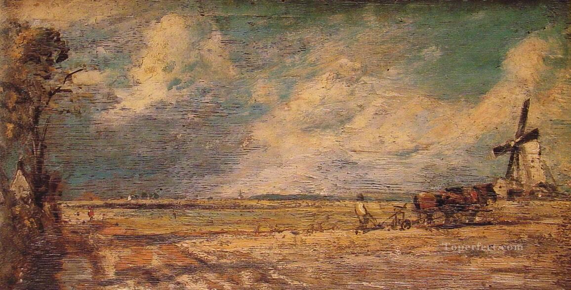 Primavera arando romántico John Constable Pintura al óleo
